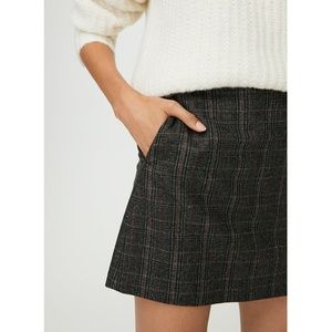 Aritzia Wilfred New Classic Check Mini Skirt